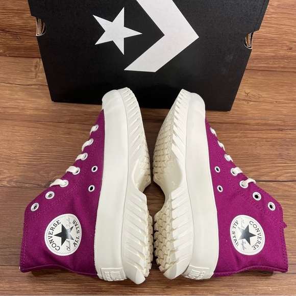 NEW Converse All Star Lugged ‘Orchid’ Women’s Platform Sneakers High Top - Picture 3 of 9